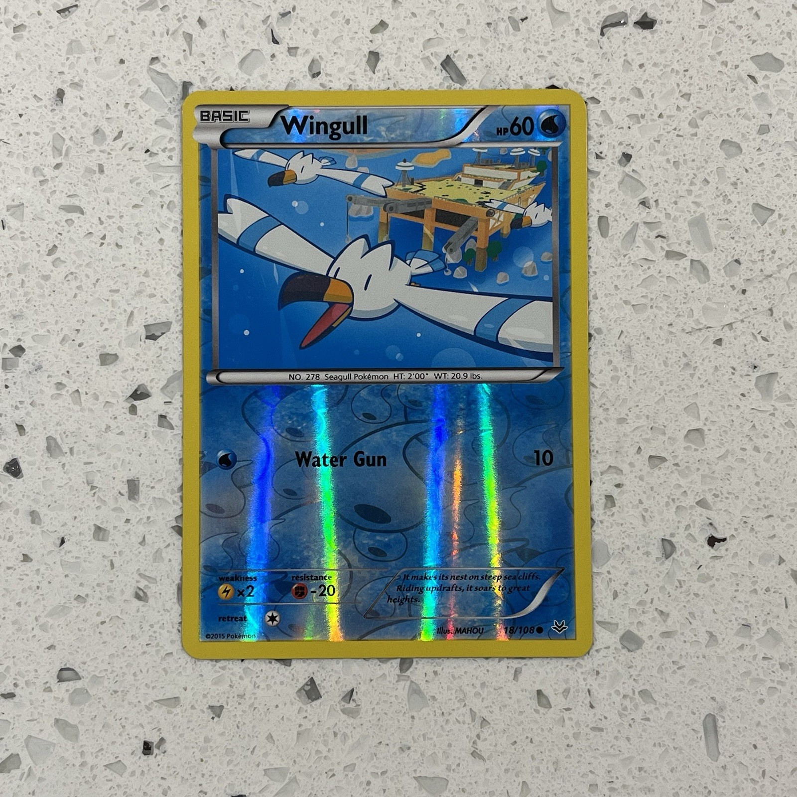 Wingull 18/108 Roaring Skies Reverse Holo - Pokemon Card 
