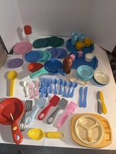 Fun With Food Lot Fisher Price Kitchen Dishes Utensils Dishes