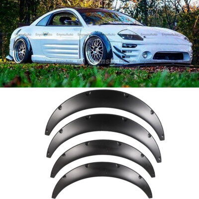 Universal Fender Flares Wheel Arches Wide Body 4X 35'' For Mitsubishi Eclipse 
