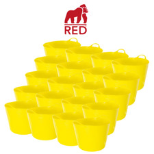 Gorilla Tubs Large 38L x20 - Plastic Work Trugs - Builders Buckets (Red Gorilla)