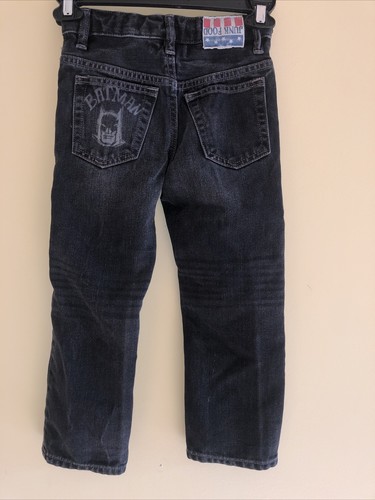 Junk Food Gap Boys Batman Jeans Size 5 Years Black Distressed - Picture 6 of 8