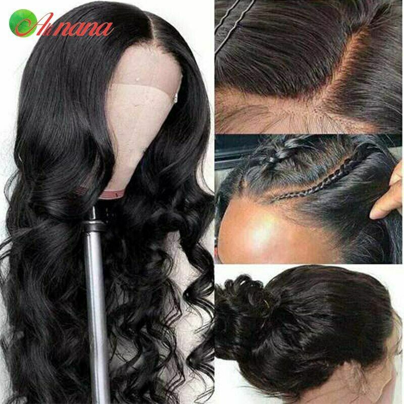 Lace Frontal Human Hair Wig For Women Pre-Plucked Transparent Peruvian Body Wave Obfite, okazja