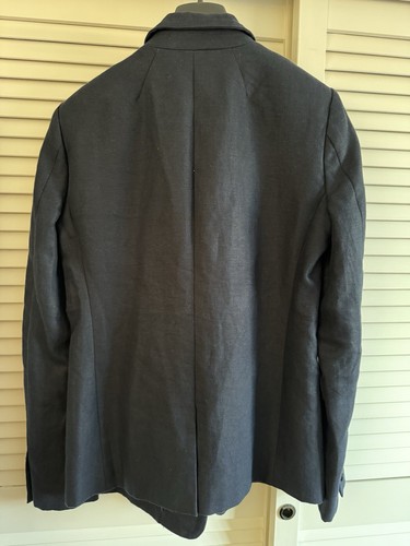 J.Crew Linen Blazer Navy Slim Fitting Size US 4 UK 8 - Picture 8 of 18