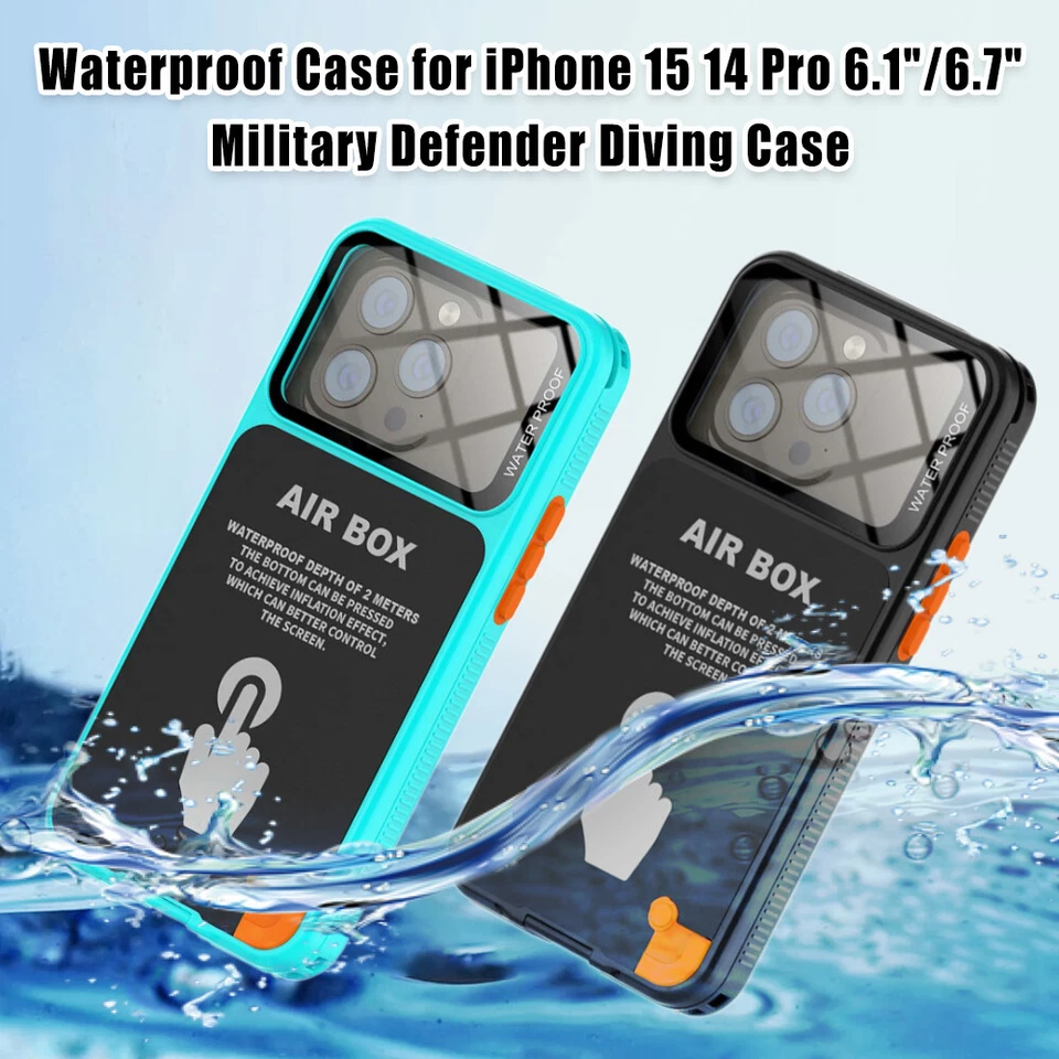 Waterproof 360° Case for iPhone 6.1 inch-6.7 inch Military Defender Diving Case - Image 4 of 4