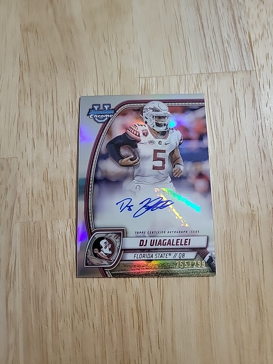 2024 Bowman University Chrome DJ UIAGALELEI Refractor Autograph /299 #PA-DUI SP