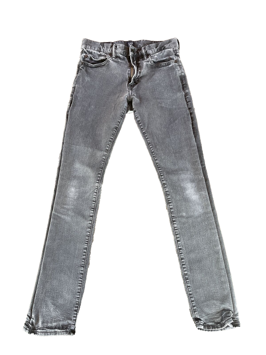 Gap 1969 Jeans Slim Fit Low Rise Mens Size 29x30 Faded Gray Wash Stretch  Denim