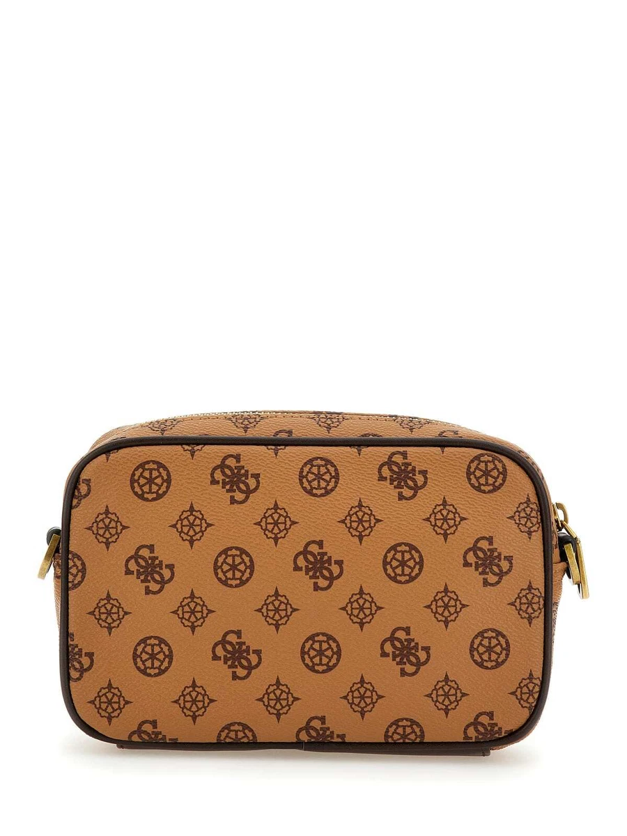 GUESS pochette uomo a mano tracolla pelle logato marrone eBay