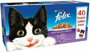felix cat food 40 pouches