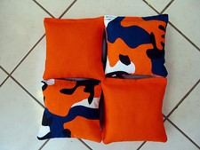 Quality Cornhole Bags corn hole Limited Edition: Camouflage Camo/Orange Set of 8