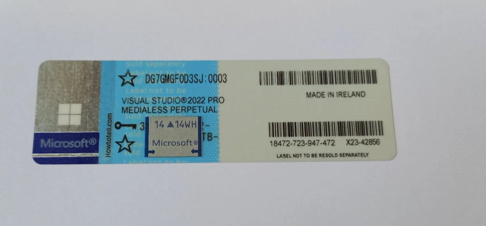Microsoft Visual Studio 2022 Profesional CoA AUTÉNTICO Licencia DG7GMGF0D3SJ Foto 4 de 4