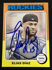 2024 Topps Heritage Signed Elias Diaz #474 Autographed Auto Rockies Card Padres!