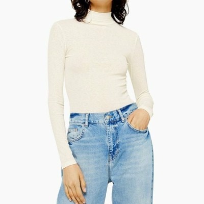 sheer turtleneck top