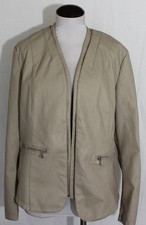 Therapy Light Beige Jacket Open Front Excellent Looking Faux Leather Sz Large