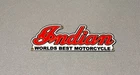 VINTAGE 15” INDIAN MOTORCYCLE PORCELAIN SIGN CAR GAS OIL TRUCK