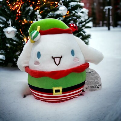 Squishmallows 10'' Sanrio Cinnamroll Hello Kitty Christmas Holiday Elf Plush NWT