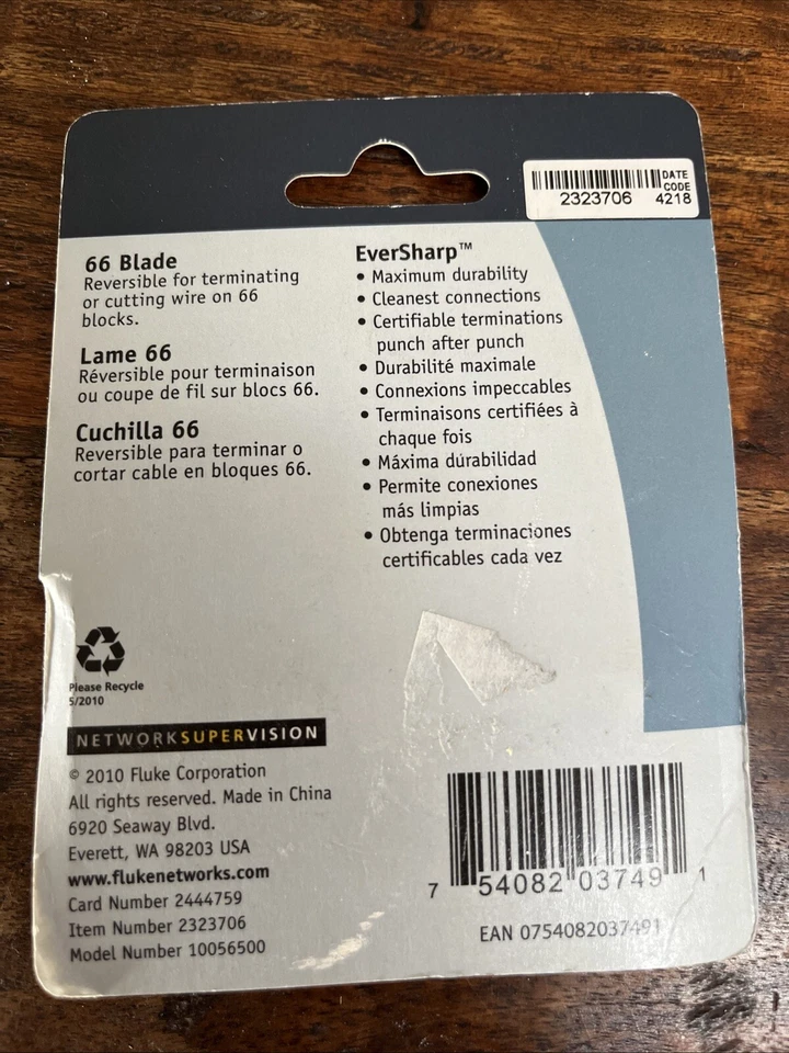 Fluke Networks Impact Tool Blade 66 EverSharp Blade 10056500. NEW - Image 2 of 2