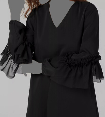 black a line shift dress Black Linen A Line Shift Dress, Mini
