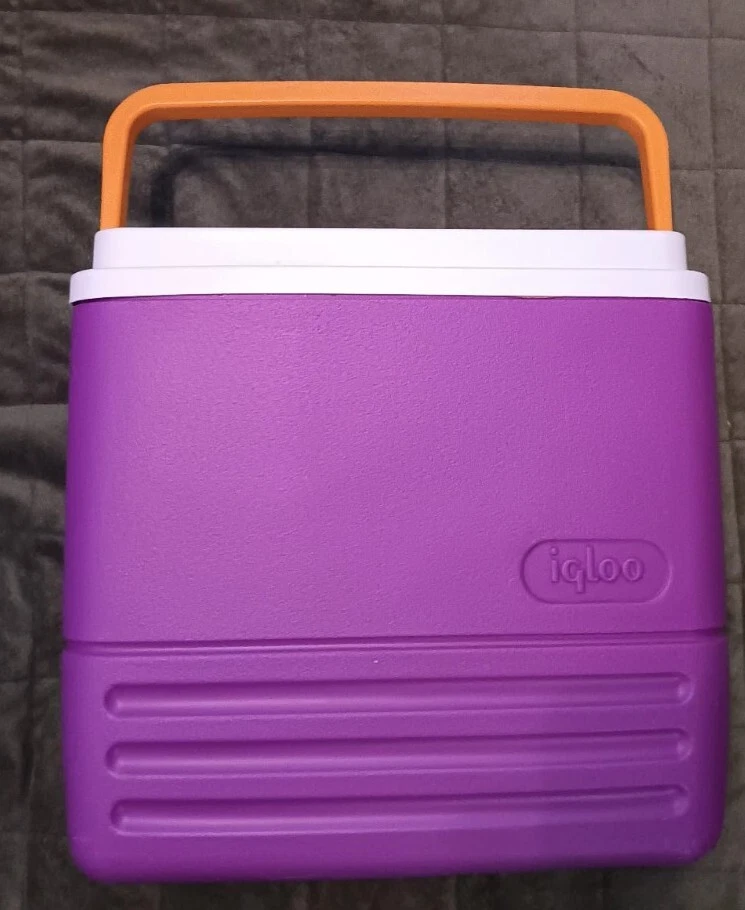 Igloo Legend 24 Ice Cooler Purple W/ Orange Handle Made in USA