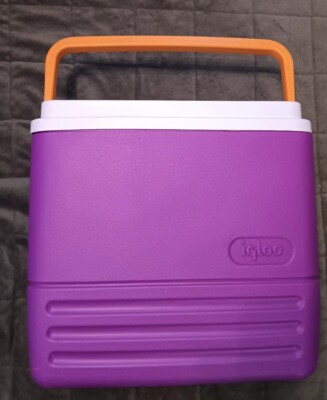 Igloo Legend 24 Ice Cooler  Purple  W/ Orange Handle Made in USA