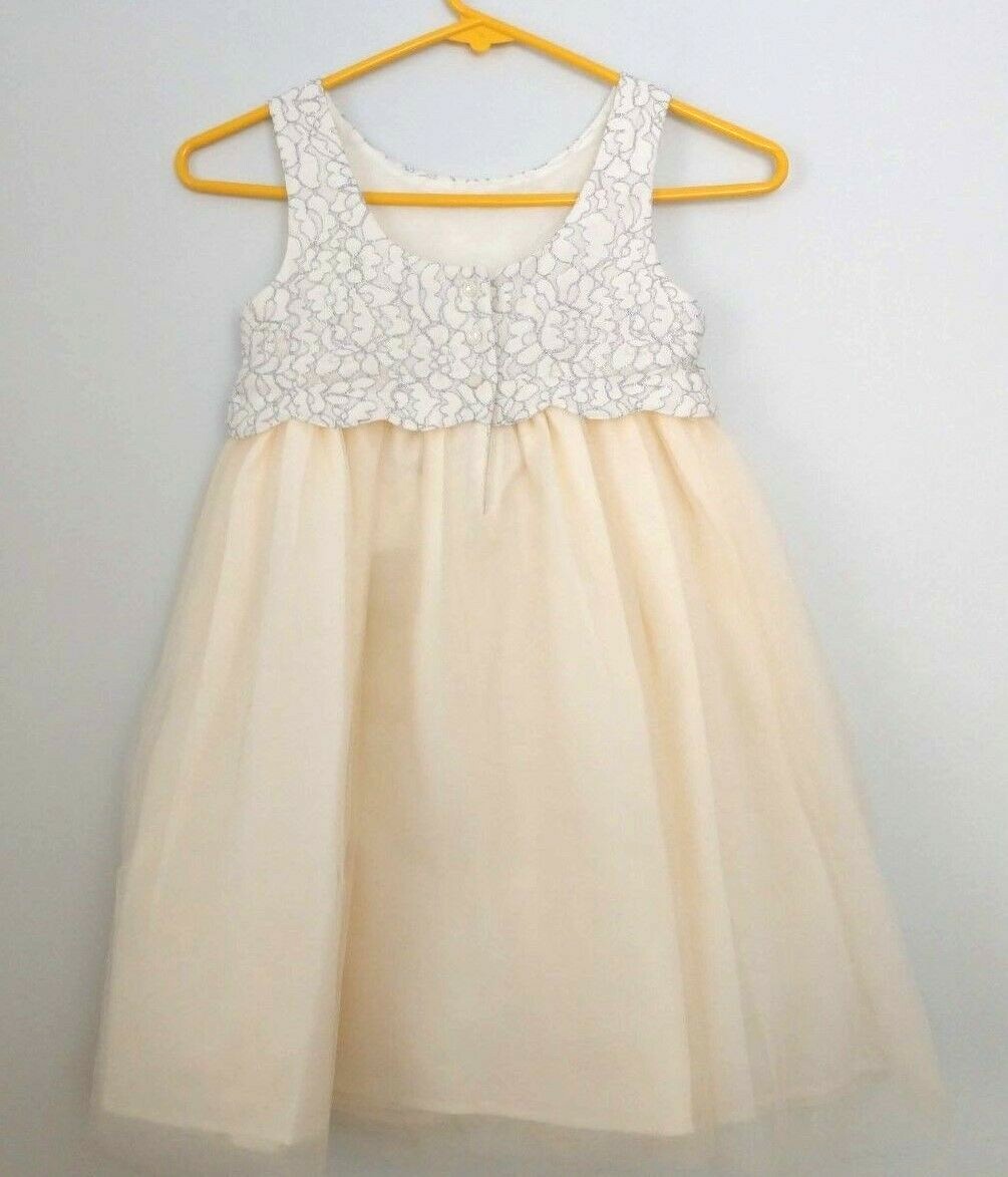 janie and jack formal dress & Grand Entrance Spcl Occasion Girl Sz6 Wedding Lace Bodice New mother of the groom