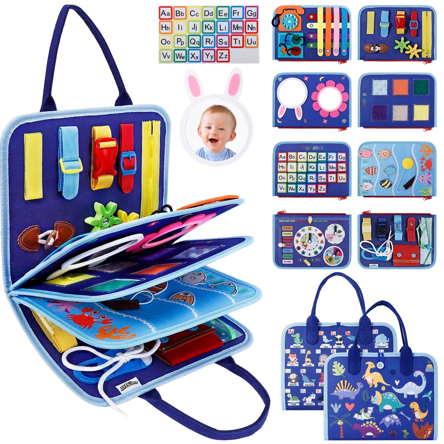 Busy Board Montessori Baby Toys for 1 2 3 4 Year Old Boys Girls Gifts, Sensor...