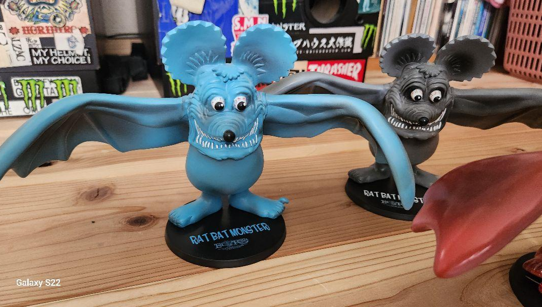 Rat Bat Monster Figure Set of 3 Rare Rat Fink Ed Big Daddy Rat Bat Monster Figure Set of 3 Rare Rat Fink Ed Big Daddy