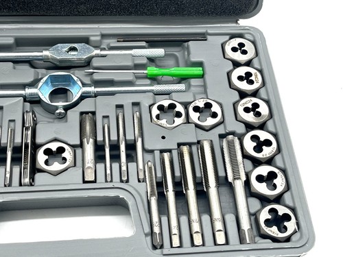40 Pc SAE Tap And Die Set Bolt Screw Extractor/Puller Kit New Removal - 第 3/3 張圖片