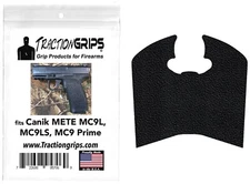 Embossed black rubberized gun grip tape for Canik METE MC9L, MC9LS, MC9 Prime