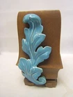 Red Wing Raised Motif Vase 10.25" tall Bronze w/ Turquiose  #1143 USA GUC