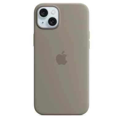 Original Apple iPhone 15 Plus Case Silikon MagSafe Backcover Clay