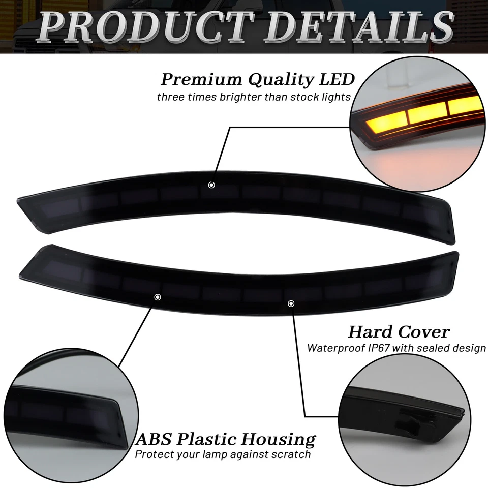 Luz de circulación diurna luz de señalización lateral de rueda señal de giro para Honda CR-V 2023+ Foto 4 de 4