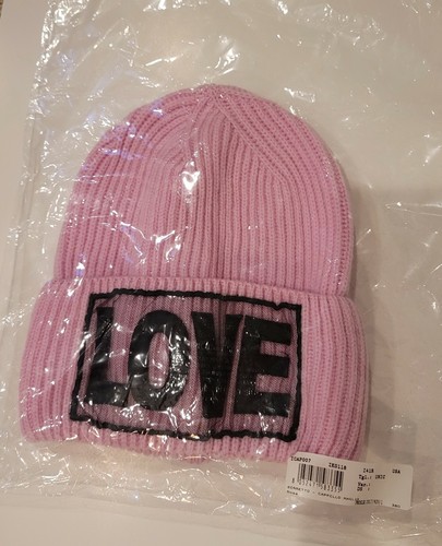 Versace LOVE Pink Beanie Winter Hat 