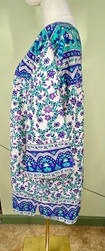 The Vermont Country Store Womens Plus Sz 3X Floral Tunic Top Bohemian Hippie - Picture 3 of 8