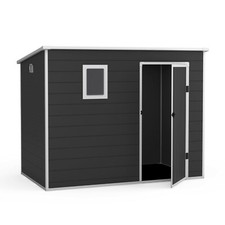 BillyOh Plastic Shed 8x5 Outdoor Garden Storage Shed Pent Oxford Grey Lockable