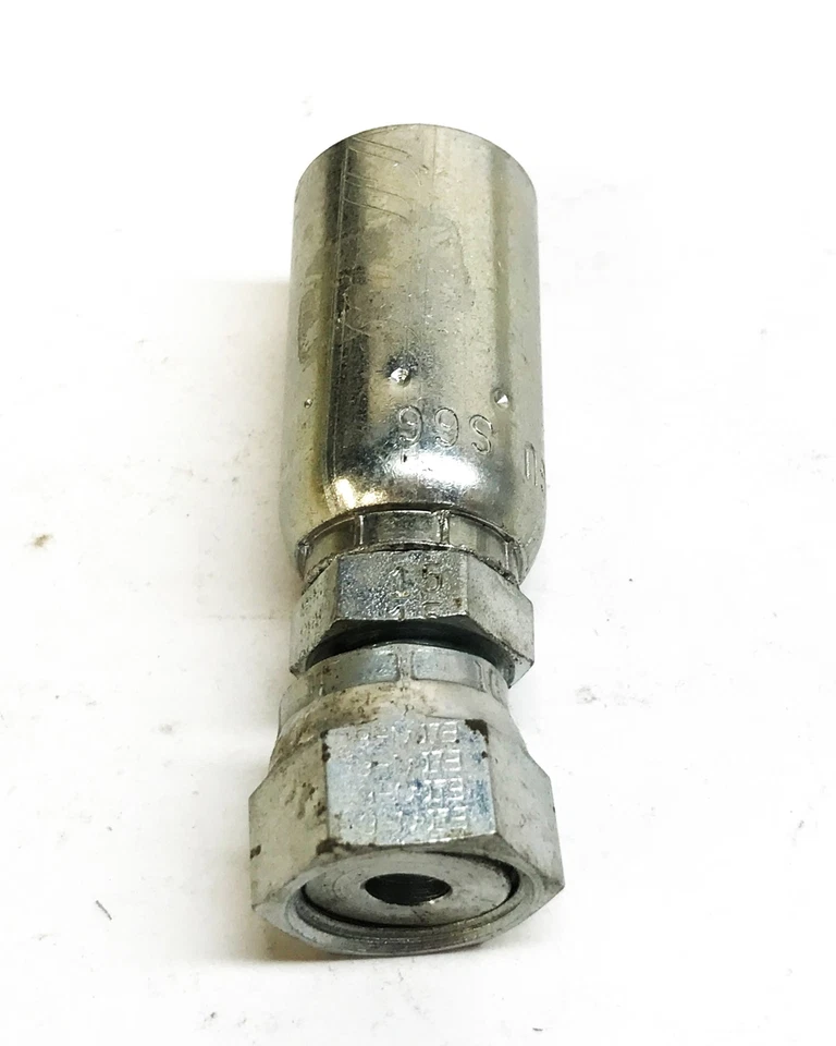 Eaton 3/8" x 3/8" Swivel Hydraulic Hose Fitting 06U-S66 [Lot of 2] NOS - Image 2 of 4