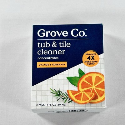 Grove Co Tub And Tile Cleaner Concentrate Orange And Rosemary Set Of 2 NEW