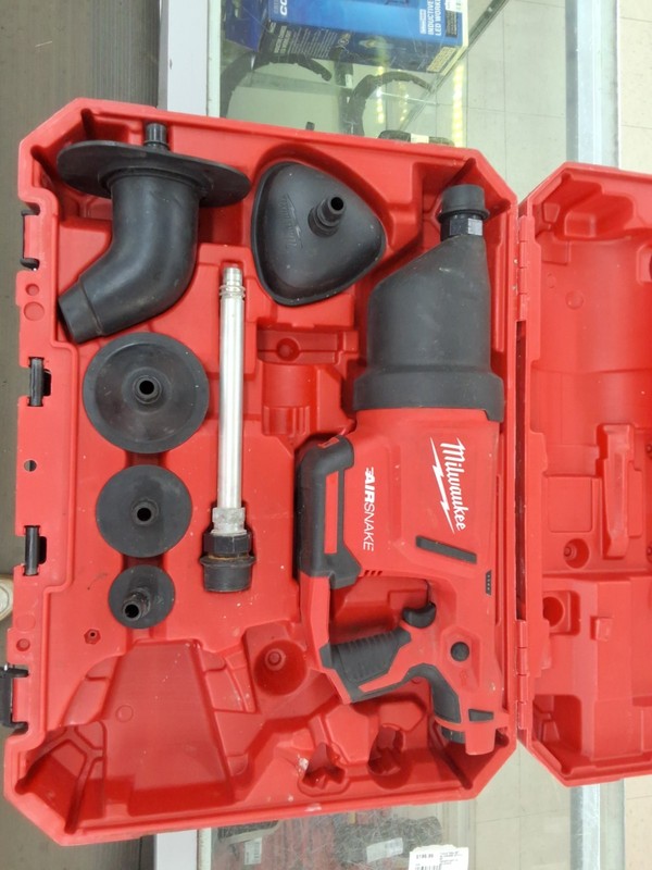 Milwaukee 2572-20 M12 12V Li-Ion Drain Cleaning Airsnake - Tool Only