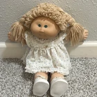 Cabbage Patch Kids Play Doll 1982 Blonde Yarn Hair Green Eyes Signed X Roberts