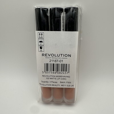 REVOLUTION Matte Mat Lipstick Misbehaving- Set Of 3