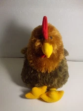 HugFun 14" Rooster Chicken Brown Stuffed Animal Plush 2014 Ages 3+