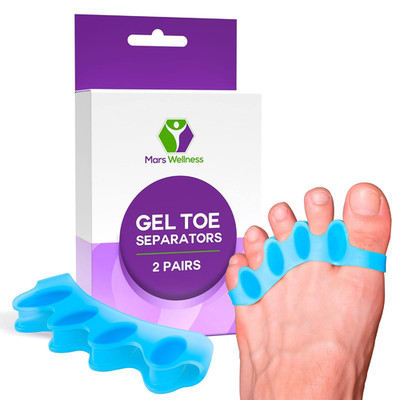 Mars Wellness Gel Toe Separators - Universal Toe Spreaders Straighteners to Reli
