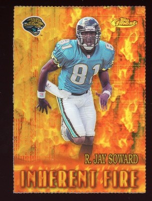 2000 Finest Marvin Harrison/R. Jay Soward Inherent Gold Refractor Rookie /100