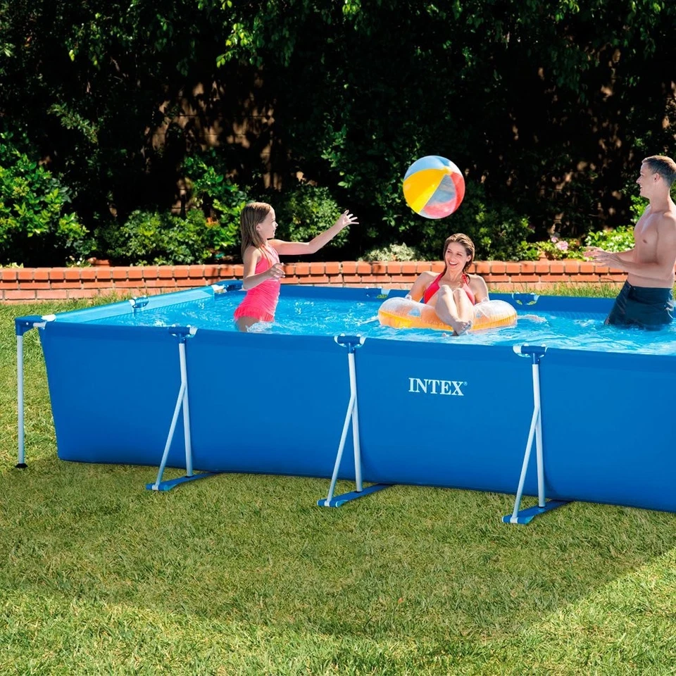 Intex Piscina Elevada Rectangular Con Estructura De Acero 450x220xh84cm 28273 - Imagen 2 de 4