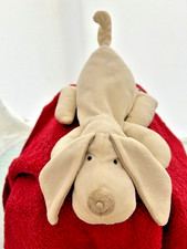 Jellycat Rare & Retired Mellow Mallow Cream Flatto Dog Soft Toy, 8" VGC, J145