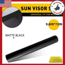 Universal Windshield Banner Matte Black Decal Vinyl Sun 60x10 Strip Us