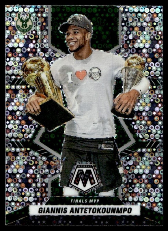 2021-22 Panini Mosaic Fast Break SILVER Giannis Antetokounmpo #296 A6