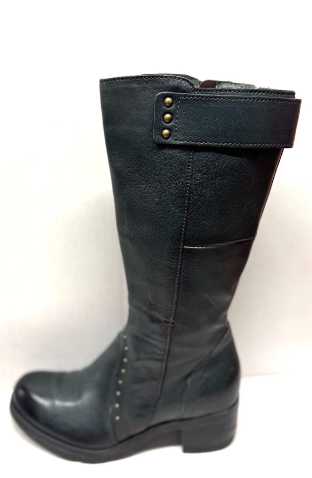 BOTAS MIZ MOOZ MEDIA PANTORRILLA CREMALLERA LATERAL GORE BOSQUE VERDE 37EU / 7US NUEVAS # Z-09 Foto 3 de 4