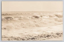 Old Orchard Beach Maine Surf Scene RPPC Ocean Park View Biddeford Pool 1921