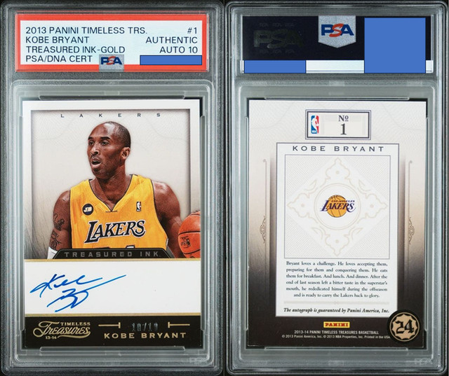 Kobe Bryant 2013 Treasured Ink Gold /10 Timeless Treasures PSA DNA Auto10 Japan