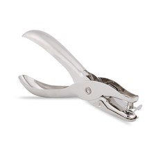 Brillaint Style Single Hole Punch Pliers Chrome Metal Perforator - 10 Sheet Capa